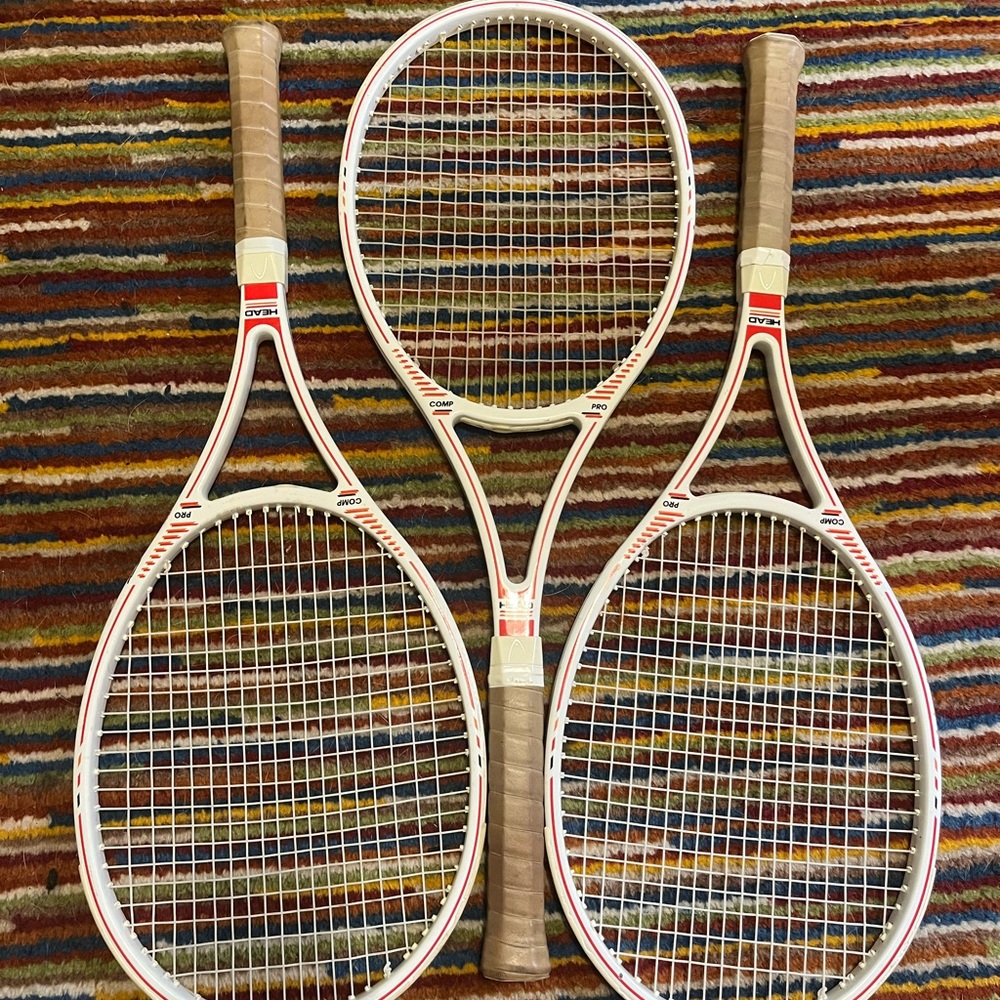Rare 1987 HEAD COMP PRO
89.5 Made in USA/Austria (3 rackets)